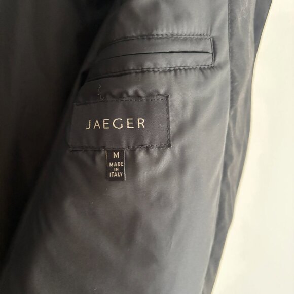 $850 Jaeger Black Wool Hunting Field Jacket -Medium / Large (Barbour) Italy - Picture 8 of 16